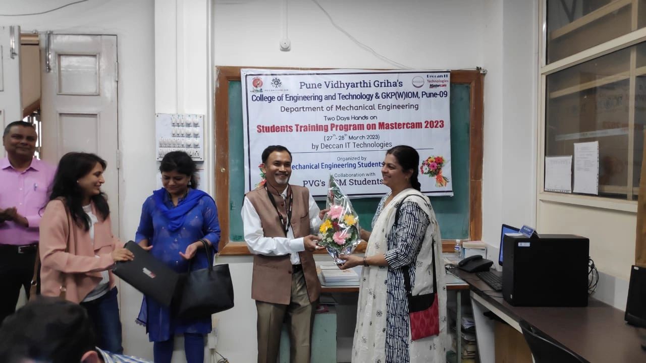 Mastercam Training at PVG COE Pune